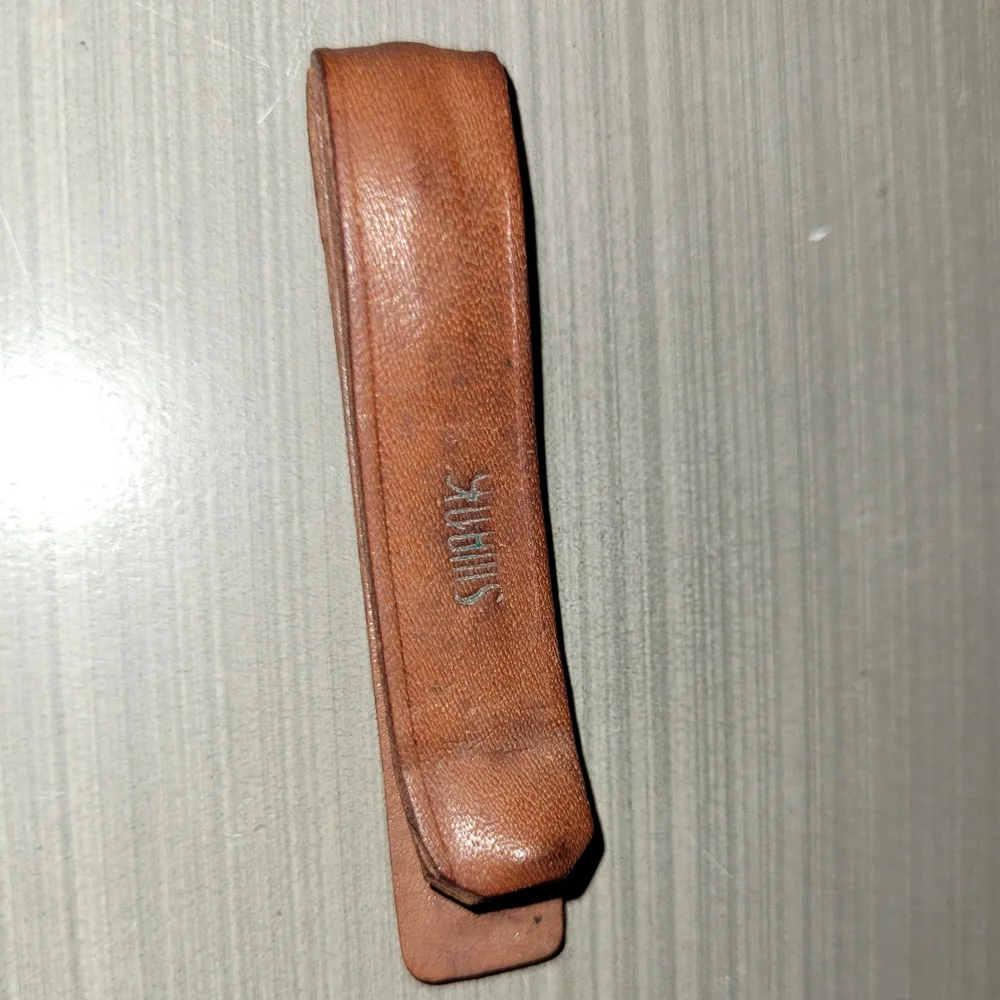 🤑Vintage SWANK Leather & Alligator Skin Money Clip - Picture 9 of 10